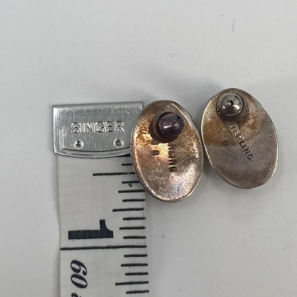 JB Sterling hematite stud earrings